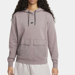 Nike Sportswear Women’s Oversized Hoodie NWT Utility Fleece Mauve M